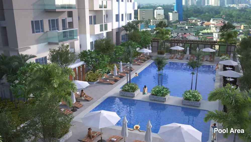 Swimming pool amenity at Manhattan Plaza Tower 2, Megaworld Cubao