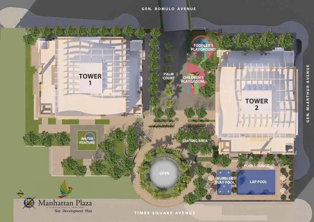 Manhattan Plaza Tower 2 aerial view site plan condo in Araneta City, Cubao, Quezon City by Megaworld