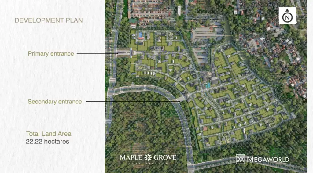 Maple Grove Park Village site development plan and masterplan Megaworld Cavite