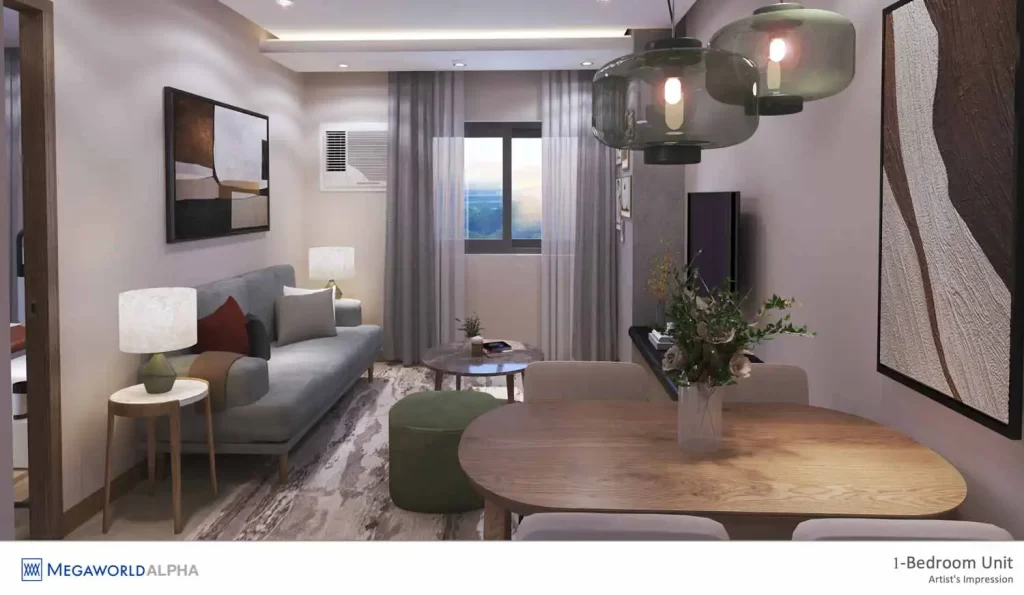 maple park residences 1 bedroom unit interior pre-selling condo maple grove gen trias cavite by megaworld
