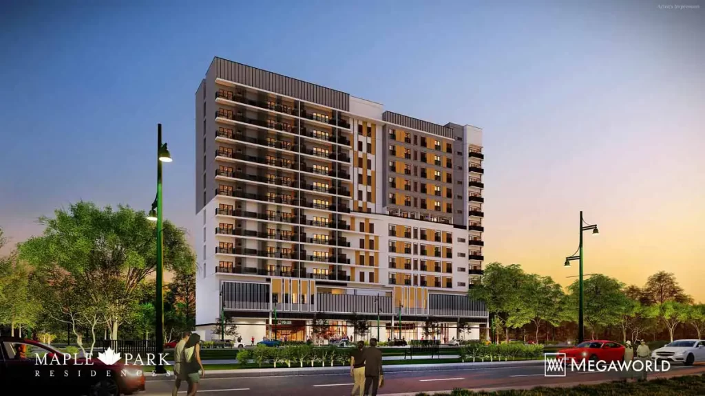 maple park residences facade pre-selling condo maple grove gen trias cavite by megaworld