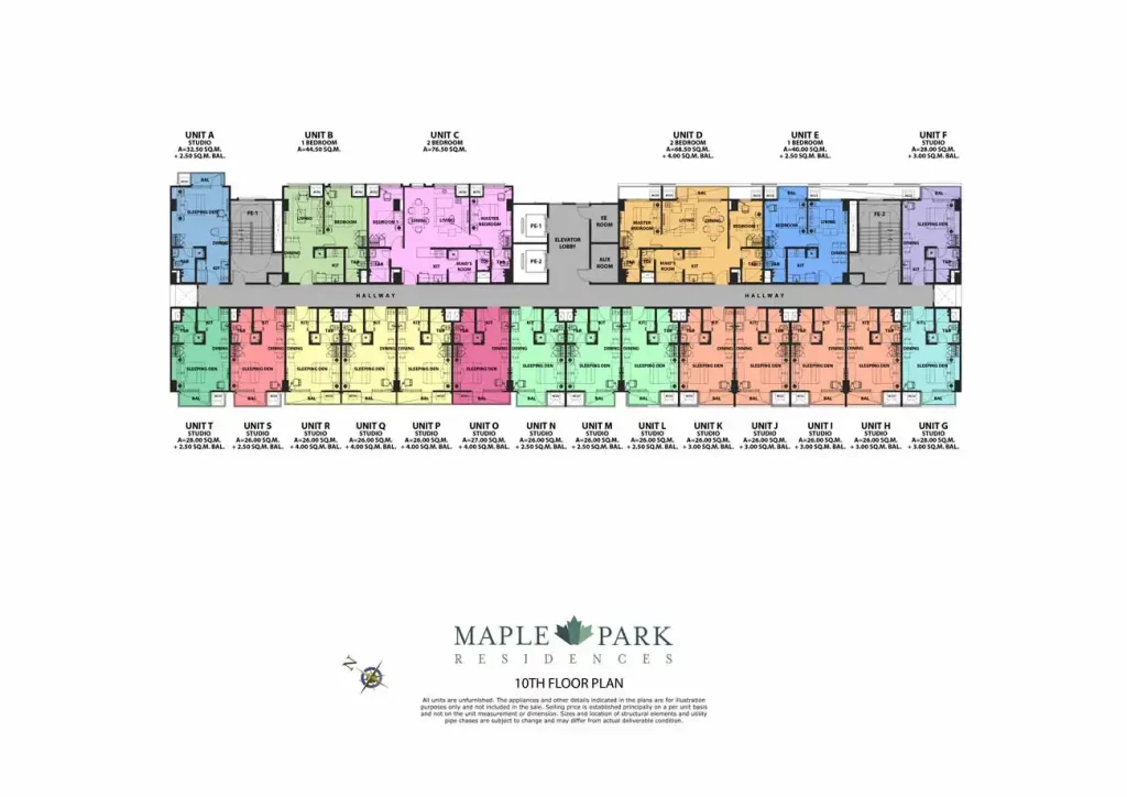 maple park residences unit floor plan pre-selling condo maple grove gen trias cavite by megaworld