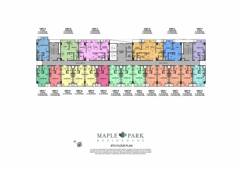 maple park residences unit floor plan pre-selling condo maple grove gen trias cavite by megaworld