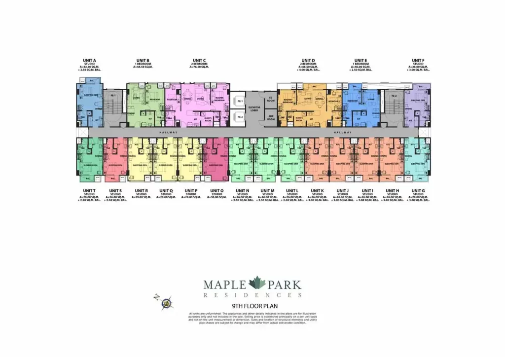 maple park residences unit floor plan pre-selling condo maple grove gen trias cavite by megaworld
