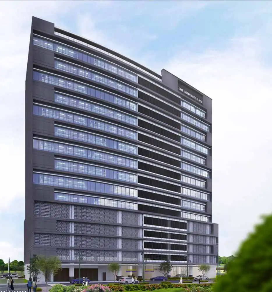 One Corporate Place building facade Maple Grove Cavite by Megaworld