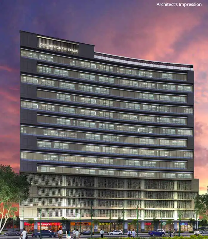 One Corporate Place building facade Maple Grove Cavite by Megaworld