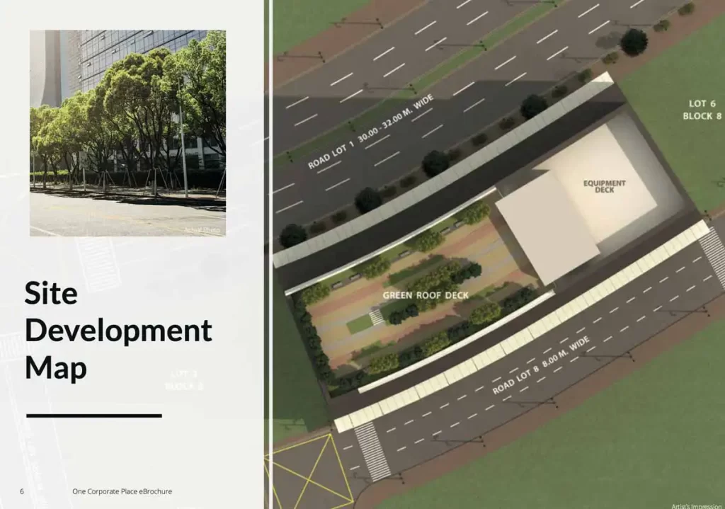One Corporate Place office site development plan at Maple Grove Cavite by Megaworld