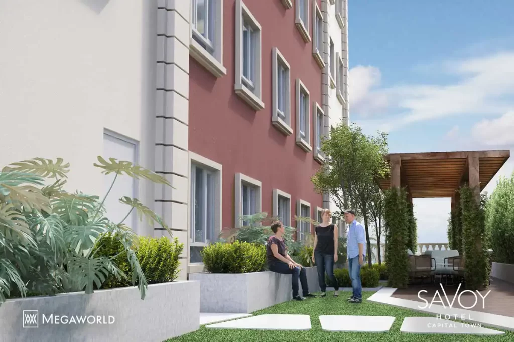 Outdoor Lounge Area amenity at Savoy Hotel Capital Town, Capital Town Pampanga Megaworld Condotel