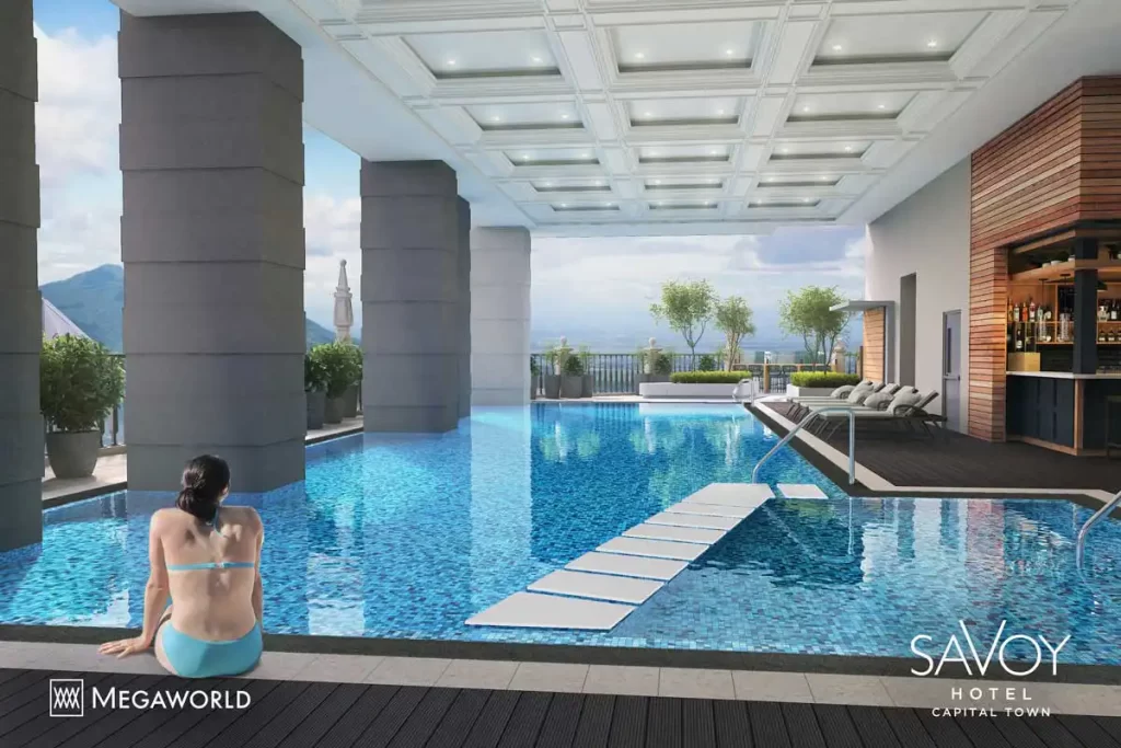 Swimming pool amenity at Savoy Hotel Capital Town, Capital Town Pampanga Megaworld Condotel