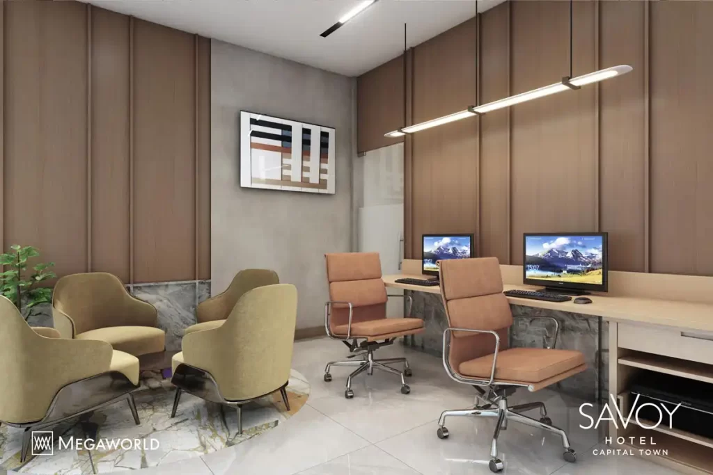Business Center Area amenity at Savoy Hotel Capital Town, Capital Town Pampanga Megaworld Condotel