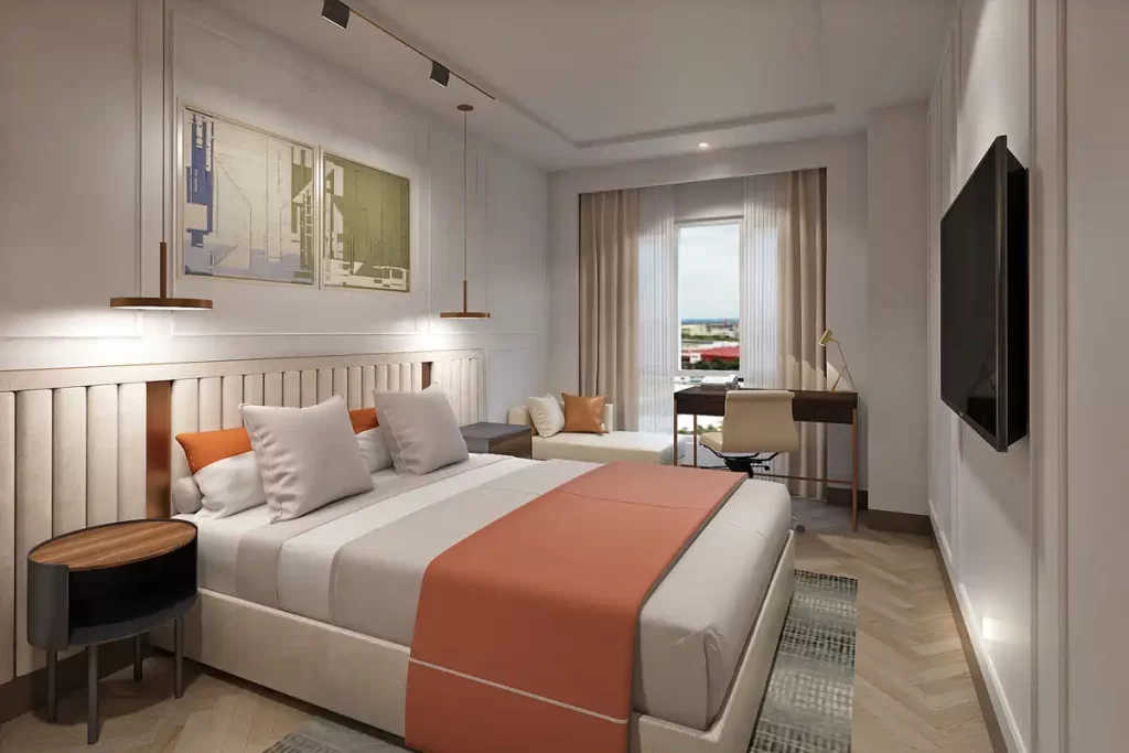 Queen Suite unit layout at Savoy Hotel Capital Town Pampanga condotel