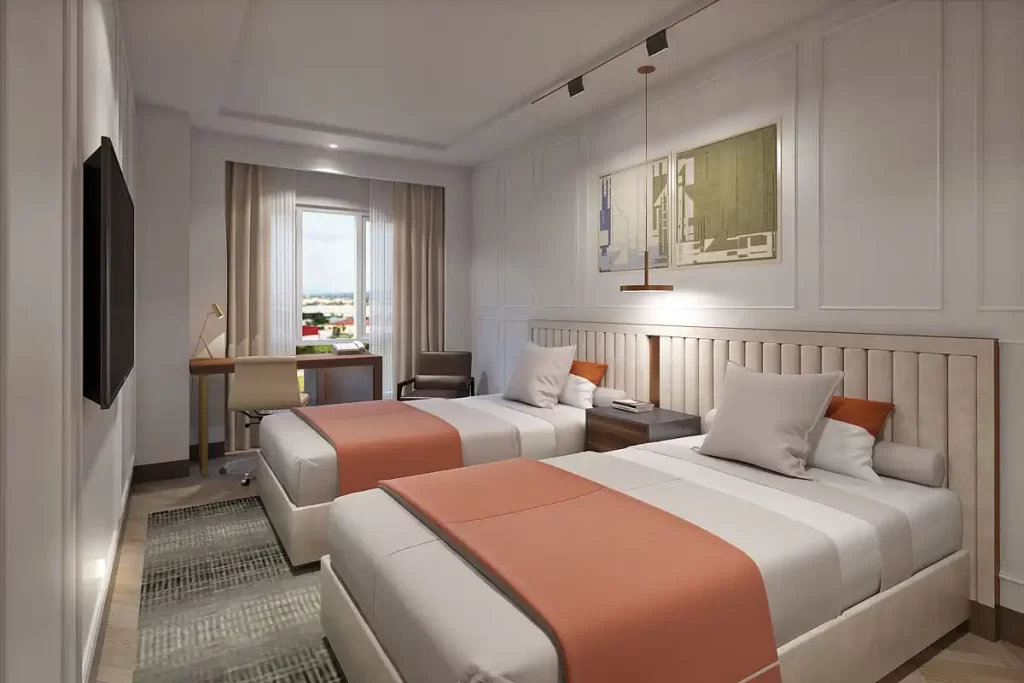 Twin Suite unit layout at Savoy Hotel Capital Town Pampanga condotel