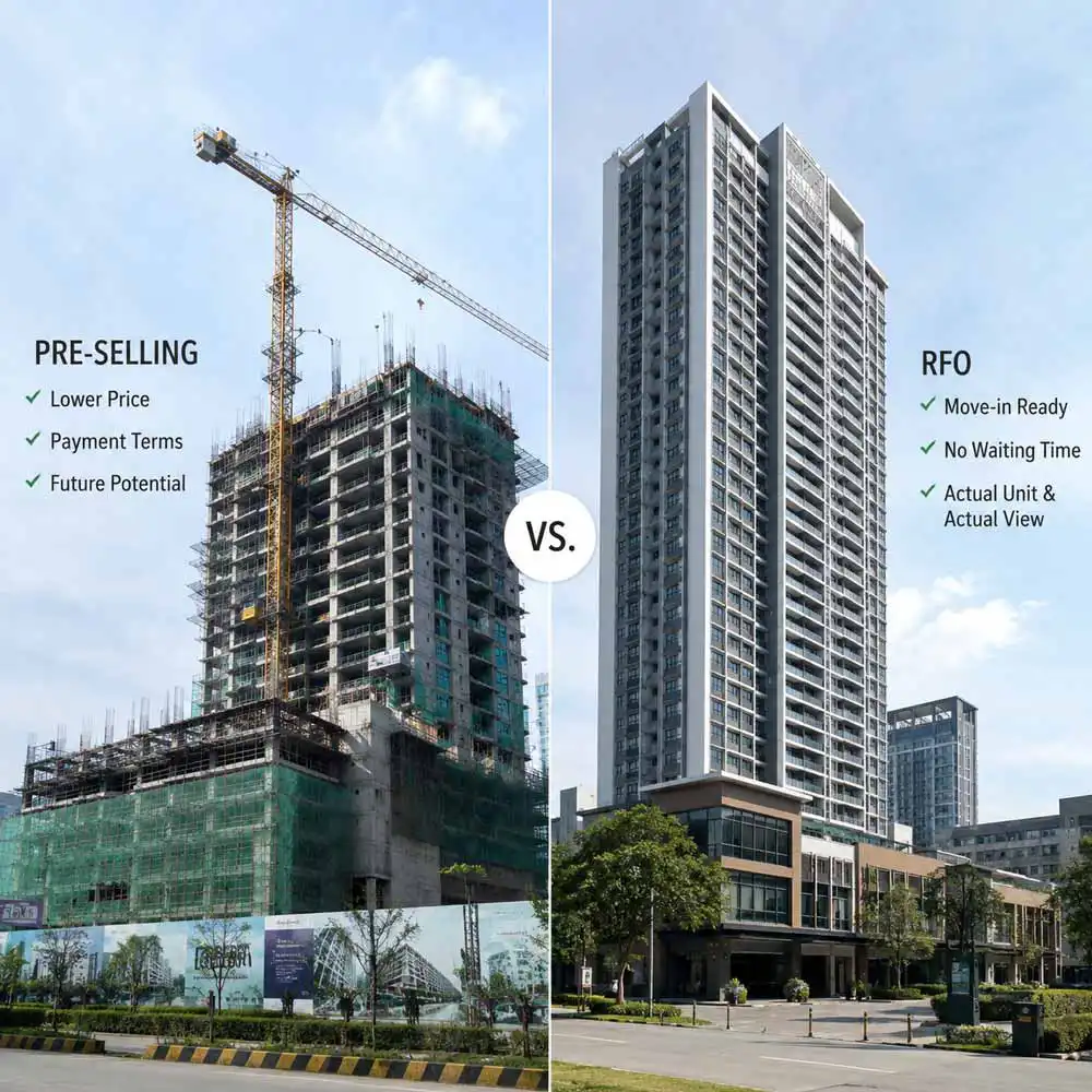 Pre-selling vs RFO comparison for buying a condo in the Philippines
